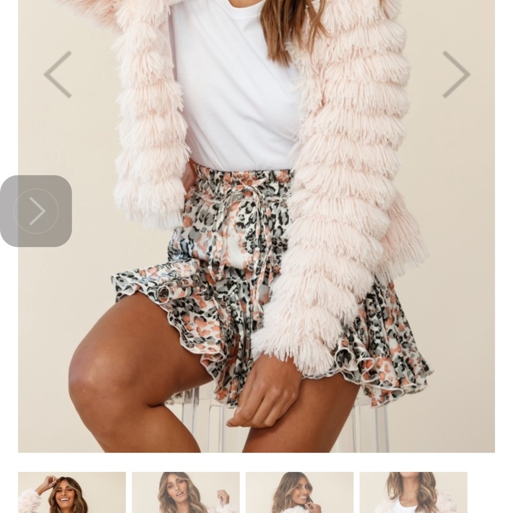 Montana shaggy faux fur pink jacket